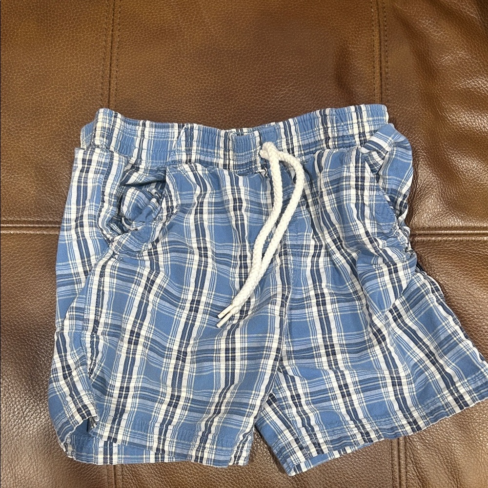 Carter's Blue and White Plaid Shorts